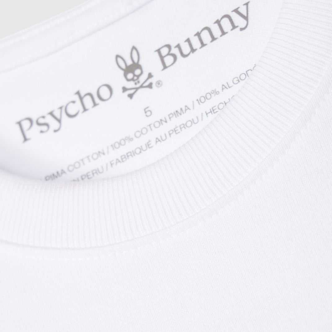 Tees Psycho Bunny Windcrest Heavy Weight Tee Blanche Homme | ZAM-85156367